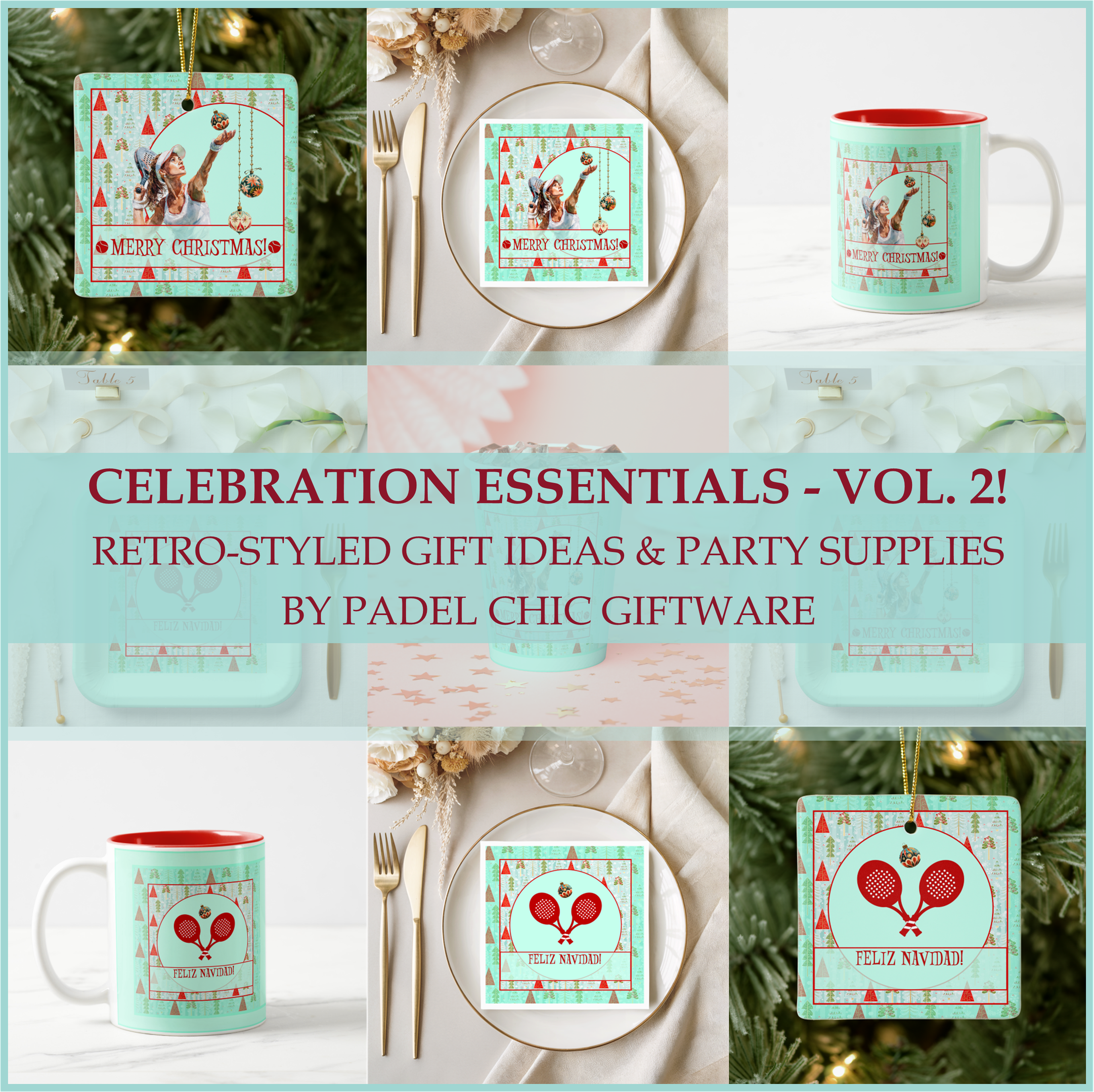 PADEL CHRISTMAS GIFT Ideas and Padel Christmas merchandise by Padel Chic Giftware